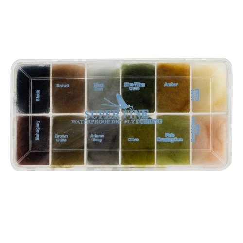 Wapsi Super Fine Waterproof Dry Fly Dubbing 1 Wapsi Super Fine Waterproof Dry Fly Dubbing